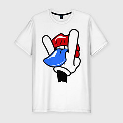 Футболка slim-fit I live rock, цвет: белый