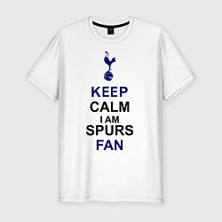 Футболка slim-fit Keep Calm & Spurs fan, цвет: белый