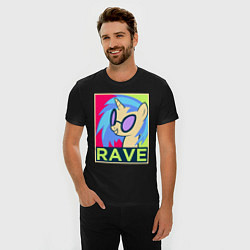 Футболка slim-fit DJ Pon-3 RAVE, цвет: черный — фото 2