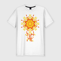 Футболка slim-fit Sun in me, цвет: белый