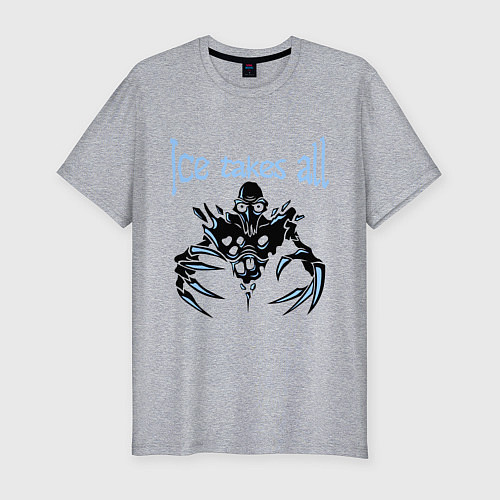 Мужская slim-футболка Ice Takes All / Меланж – фото 1