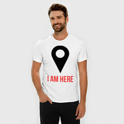 Футболка slim-fit I am Here, цвет: белый — фото 2