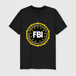 Футболка slim-fit FBI Departament, цвет: черный