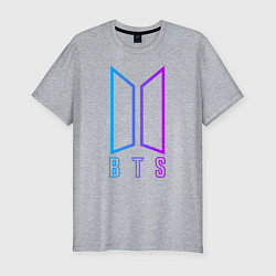 Футболка slim-fit BTS: Neon Night, цвет: меланж