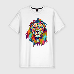 Футболка slim-fit Lion Art, цвет: белый