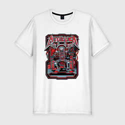 Футболка slim-fit Metallica: Robot Style, цвет: белый