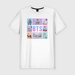 Футболка slim-fit BTS Boys, цвет: белый