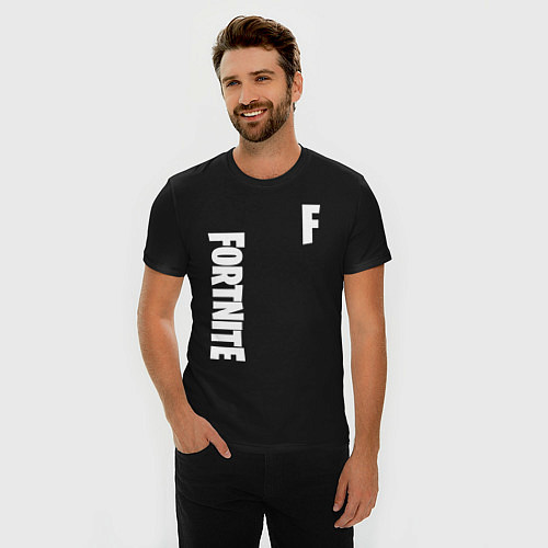 Мужская slim-футболка FORTNITE / Черный – фото 3