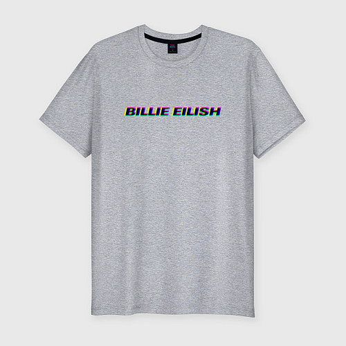 Мужская slim-футболка Billie Eilish / Меланж – фото 1