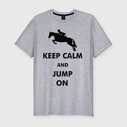 Футболка slim-fit Keep Calm & Jump On, цвет: меланж