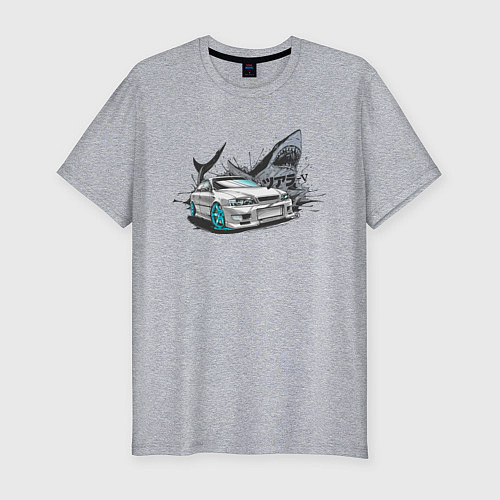 Мужская slim-футболка Toyota Chaser 100 / Меланж – фото 1