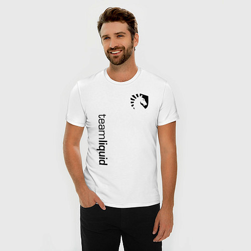 Мужская slim-футболка TEAM LIQUID / Белый – фото 3