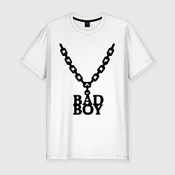 Футболка slim-fit Цепочка bad boy, цвет: белый