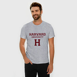 Футболка slim-fit Harvard University, цвет: меланж — фото 2