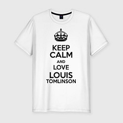 Мужская slim-футболка Keep Calm & Love Louis Tomlinson