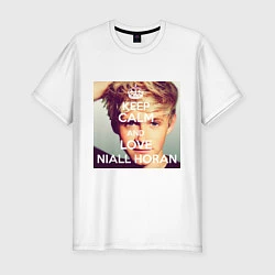 Футболка slim-fit Keep Calm & Love Niall Horan, цвет: белый