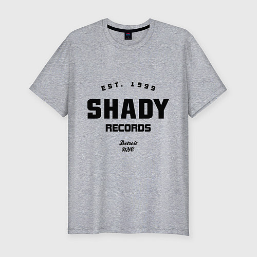 Мужская slim-футболка Shady records / Меланж – фото 1