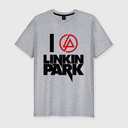 Футболка slim-fit I love Linkin Park, цвет: меланж