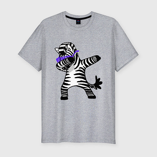Мужская slim-футболка Zebra DAB / Меланж – фото 1