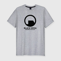 Футболка slim-fit Black Mesa: Research Facility, цвет: меланж