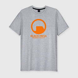 Футболка slim-fit Black Mesa: Research Facility, цвет: меланж