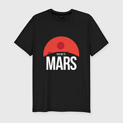 Футболка slim-fit Take me to Mars, цвет: черный