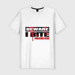 Футболка slim-fit Beware i bite, цвет: белый