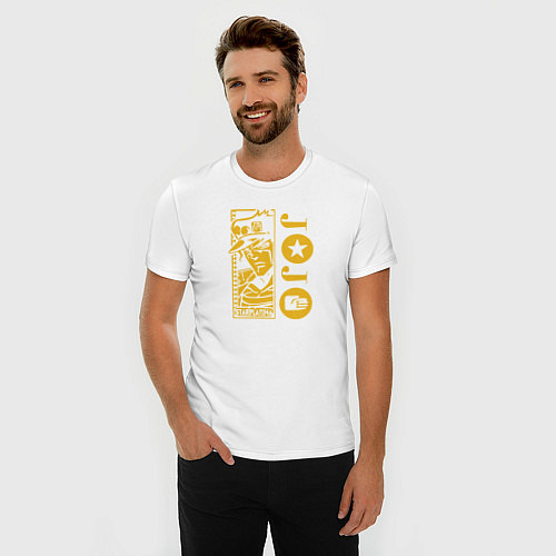 Мужская slim-футболка JoJo / Белый – фото 3
