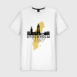 Футболка slim-fit Stockholm, цвет: белый