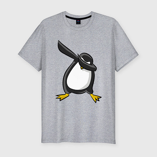 Мужская slim-футболка DAB Pinguin / Меланж – фото 1