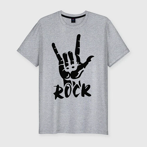 Мужская slim-футболка Real Rock / Меланж – фото 1
