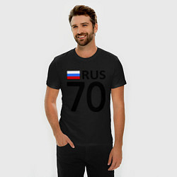 Футболка slim-fit RUS 70, цвет: черный — фото 2