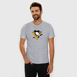 Футболка slim-fit Pittsburgh Penguins: Evgeni Malkin, цвет: меланж — фото 2