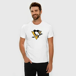 Футболка slim-fit Pittsburgh Penguins: Evgeni Malkin, цвет: белый — фото 2