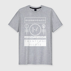 Футболка slim-fit 21 Pilots: Blurryface, цвет: меланж