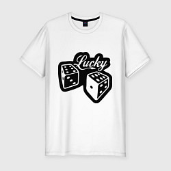 Футболка slim-fit Lucky, цвет: белый