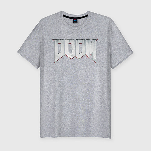 Мужская slim-футболка DOOM / Меланж – фото 1
