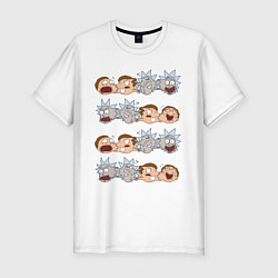 Футболка slim-fit Faces Rick and Morty, цвет: белый