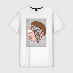 Футболка slim-fit Morty Brain, цвет: белый