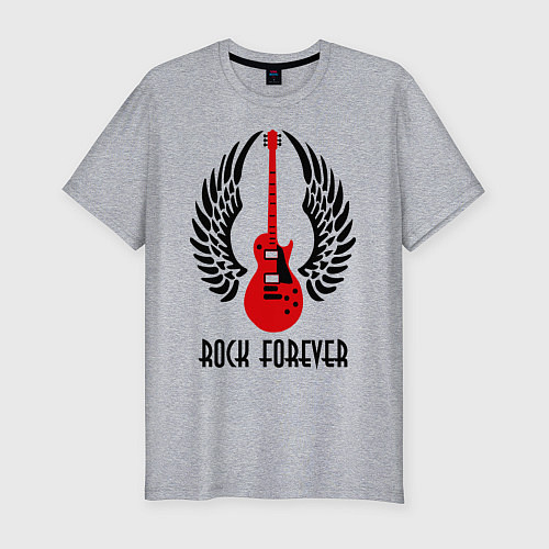 Мужская slim-футболка Rock forever / Меланж – фото 1
