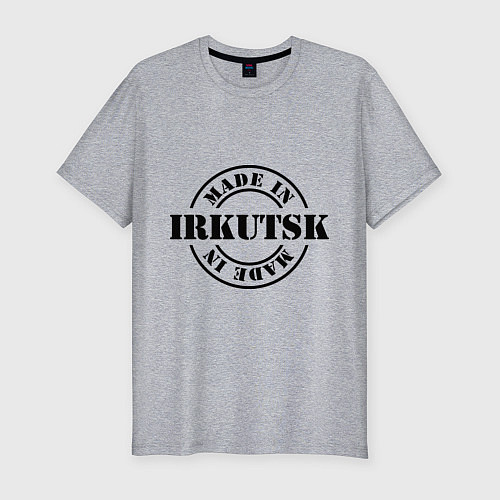 Мужская slim-футболка Made in Irkutsk / Меланж – фото 1