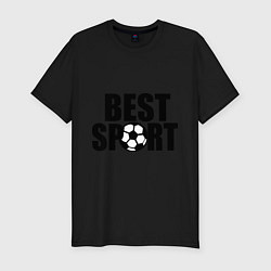 Футболка slim-fit Football: Best sport, цвет: черный