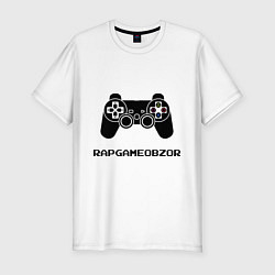 Футболка slim-fit Rapgameobzor, цвет: белый