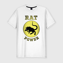 Футболка slim-fit Rat Power, цвет: белый