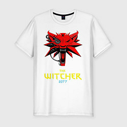 Футболка slim-fit Witcher 2077, цвет: белый