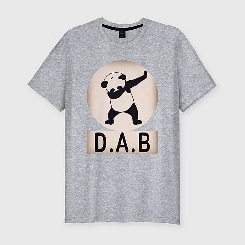 Мужская slim-футболка DAB Panda / Меланж – фото 1