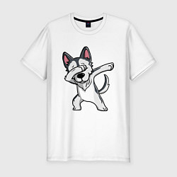 Футболка slim-fit Dabbing Dog, цвет: белый