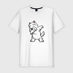 Футболка slim-fit Dabbing Dog, цвет: белый