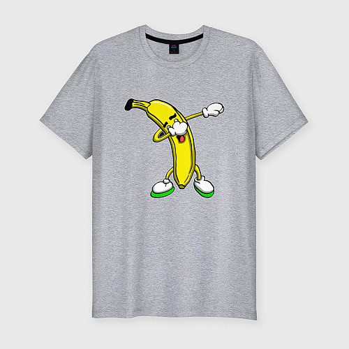 Мужская slim-футболка Dab Banana / Меланж – фото 1