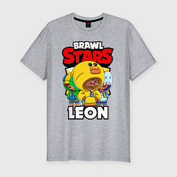 Футболка slim-fit BRAWL STARS LEON, цвет: меланж